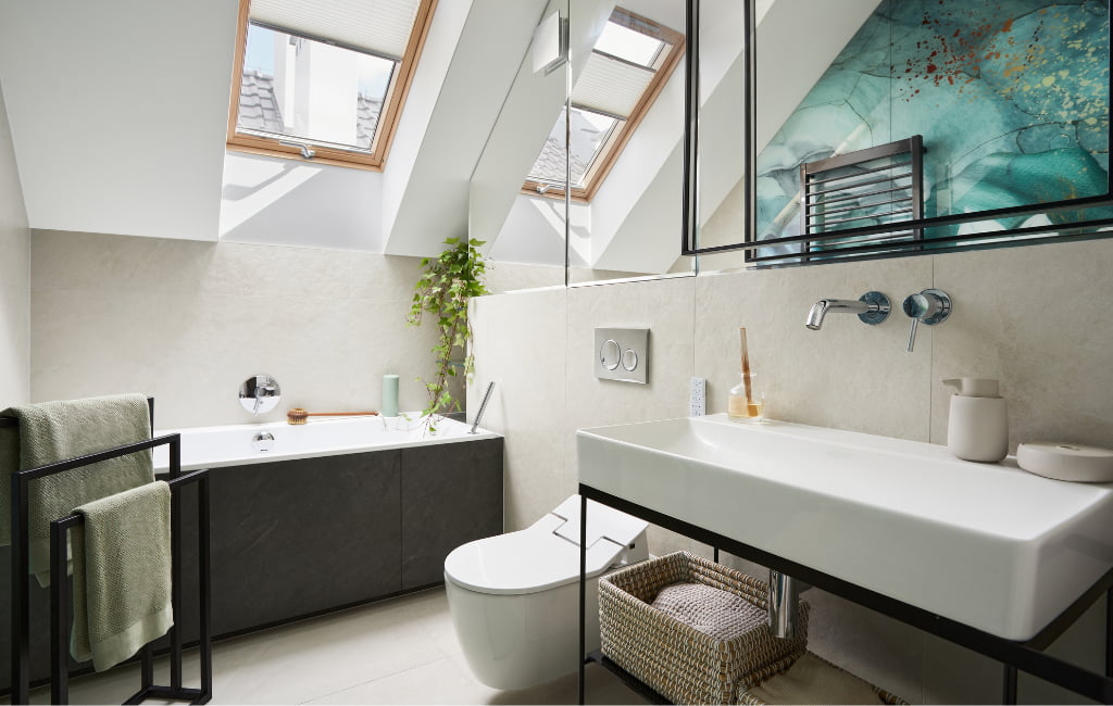 Salle de bain moderne après rénovation à Pau