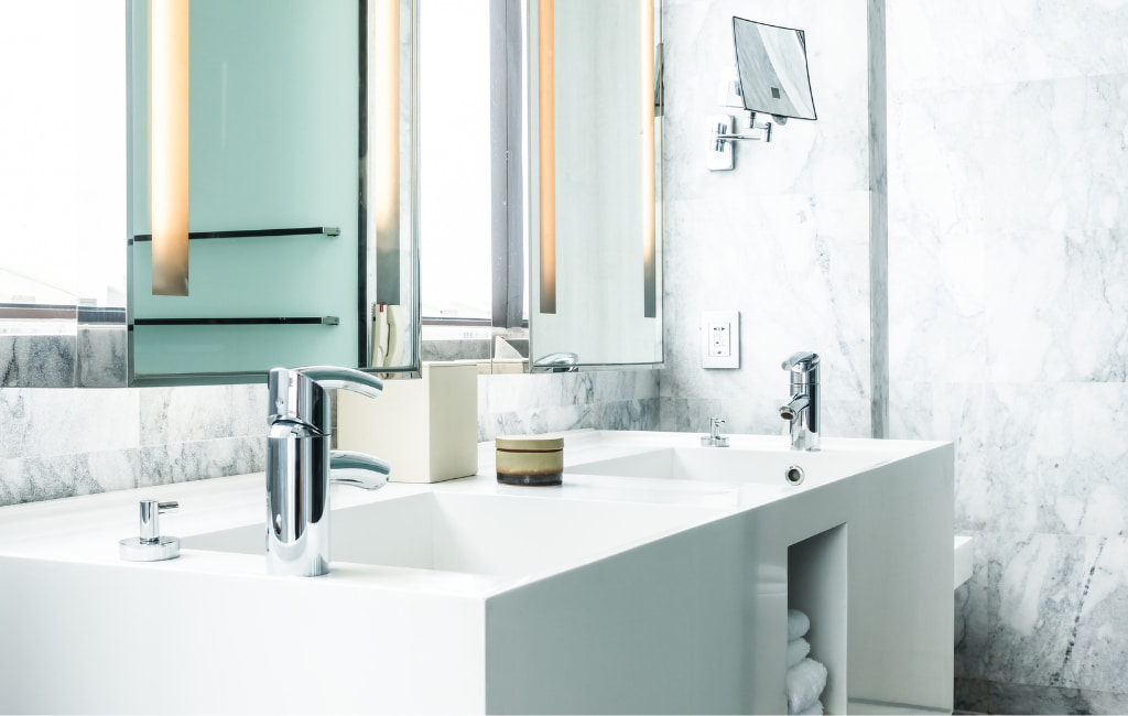 Salle de bain après rénovation à Hagetmau
